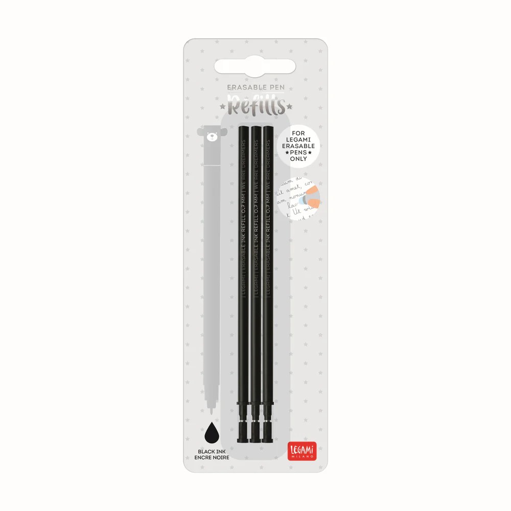 Set 3 recargas Legami Erasable Pen-Preto