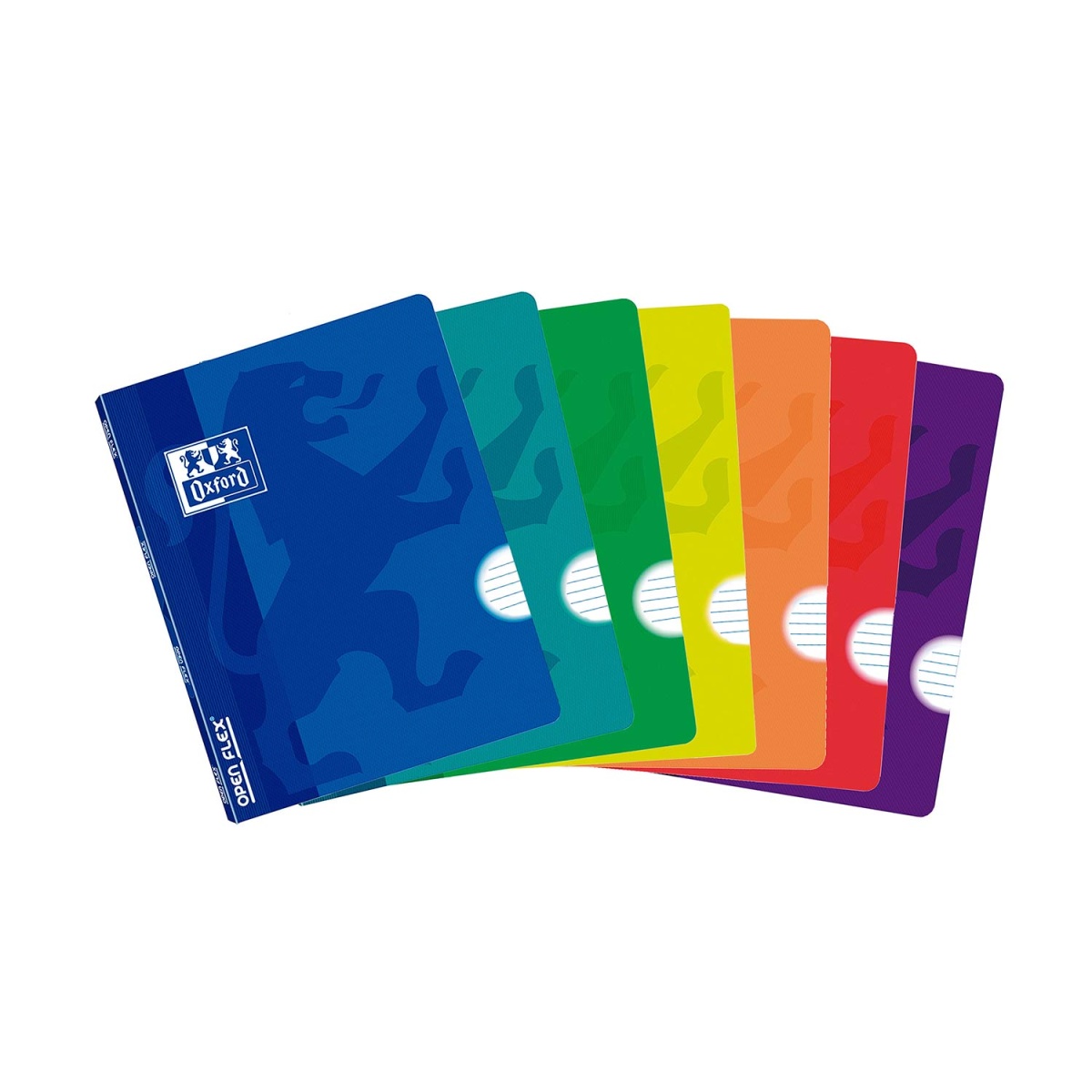 Caderno A4 capa plástica agrafado OXFORD  Pautado 48 folhas 90g Cores Aliatórias